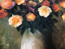 Vintage French-Belgium Signed Oil On Canvas "Floral Study" | Antique & Vintage | Moonee Ponds Antiques | Australia Wide Delivery