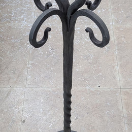 Distinctive vintage arts and craft heavy hand wrought fire set, it has 4 tools on a lovely base. Circa 1930's. In great original condition