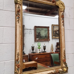 Lovely French 19th century hand painted wall mirror. Sourced from France and in good original detailed condition. Please see photos as it forms part of the description.