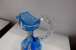 Blue Victorian Art Glass Handled Vase | Antique & Vintage | Moonee Ponds Antiques | Australia Wide Delivery