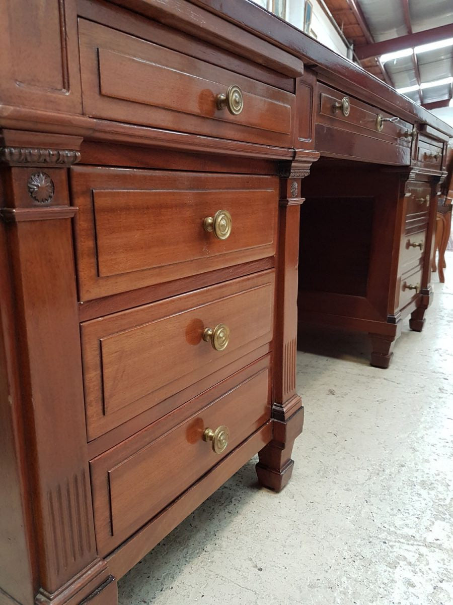 American 19th century Mahogany Partners Desk | Antique & Vintage | Moonee Ponds Antiques | Australia Wide Delivery