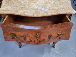 Fabulous French Louis XV Style Inlaid Marble Top Commode | Antique & Vintage | Moonee Ponds Antiques | Australia Wide Delivery
