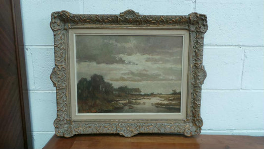 Framed French Oil On Canvas
