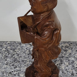 Exceptional Japanese Meiji period boxwood carving of a Peach Seller. Circa 1880's and it is signed to base. It is in good original condition, please view photos as they help form part of the description.