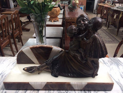 Art Deco Coal Painted Statue | Antique & Vintage | Moonee Ponds Antiques | Australia Wide Delivery