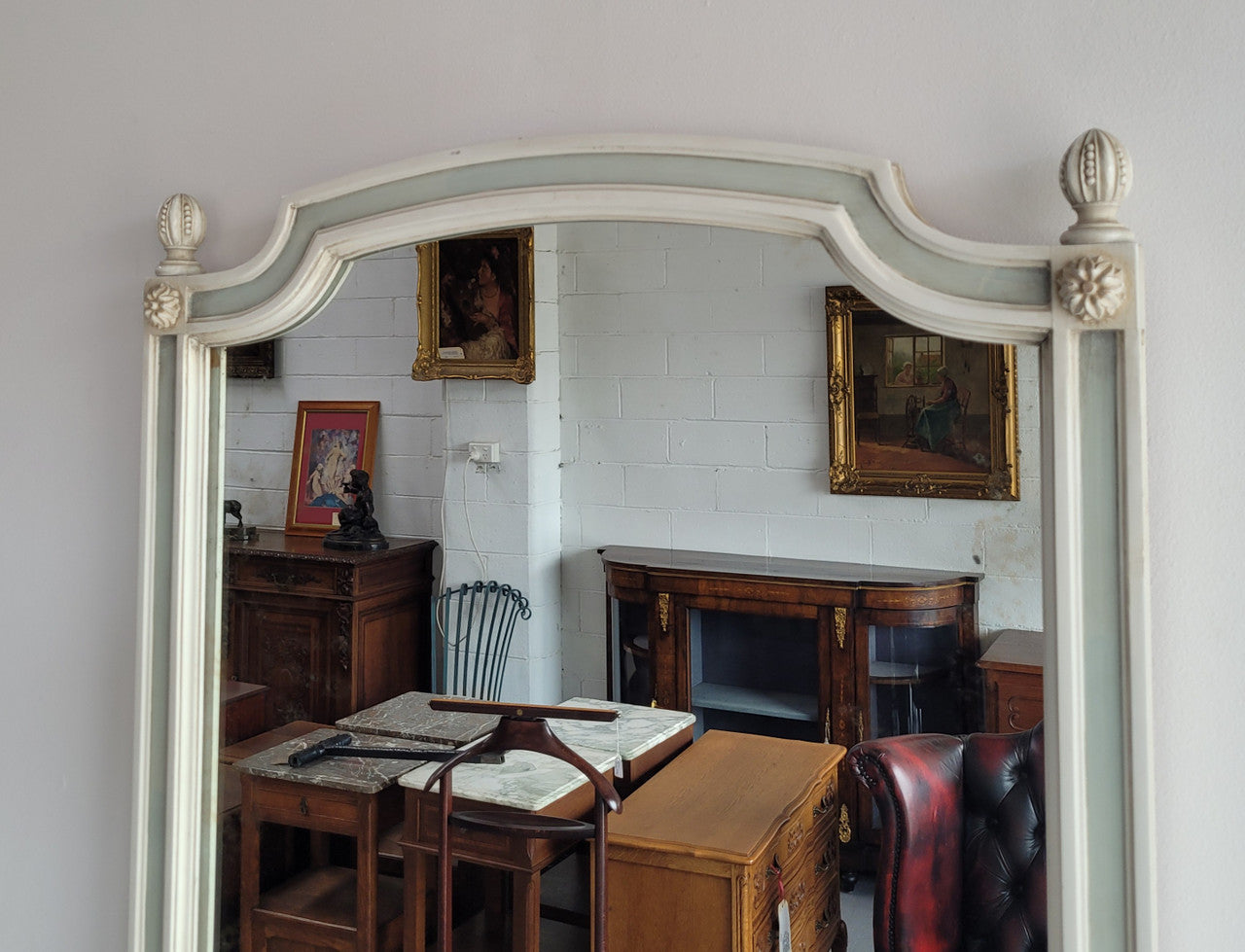 Vintage Louis 16th Style French Original Painted Mirror | Antique & Vintage | Moonee Ponds Antiques | Australia Wide Delivery