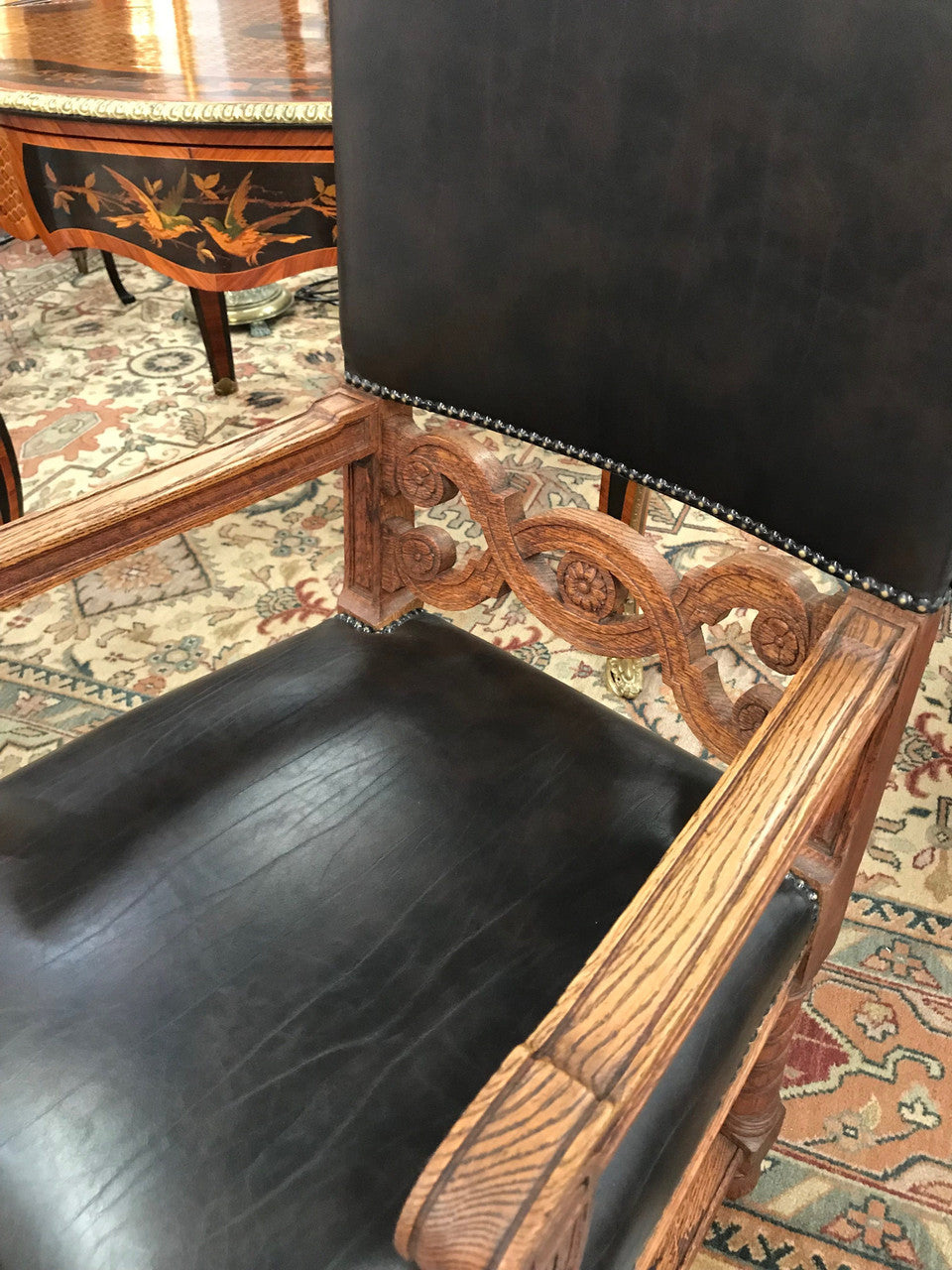 19th Century French Oak Desk Chair | Antique & Vintage | Moonee Ponds Antiques | Australia Wide
