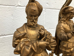 Fabulous Pair Of French Gilt Metal Table Lamps Of "The Artist" & "The Sculptor" | Antique & Vintage | Moonee Ponds Antiques | Australia Wide Delivery