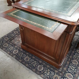 French 19th Century Walnut Pedestal Desk
