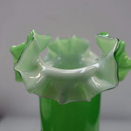 Green English End Of Day Glass Vase