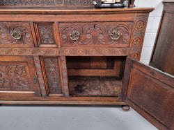 Impressively Carved 18th Century English Oak Kitchen Dresser in 17th Century Jacobean Style | Antique & Vintage | Moonee Ponds Antiques | Australia Wide Delivery
