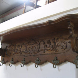 French Oak Coat - Hat Rack