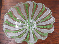 Murano Venetian Latticino Glass Bowl | Antique & Vintage | Moonee Ponds Antiques | Australia Wide Delivery
