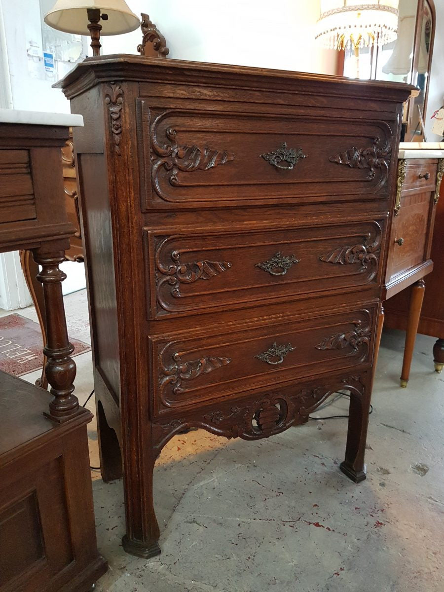 French Three Drawer Chest | Antique & Vintage | Moonee Ponds Antiques | Australia Wide Delivery