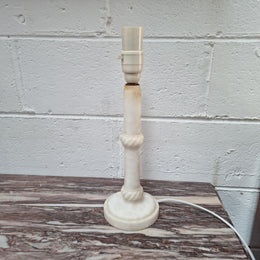 Vintage White Marble Table Lamp Base
