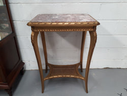 Antique French 19th Century Inset Marble Top & Giltwood Side Table | Antique & Vintage | Moonee Ponds Antiques | Australia Wide Delivery