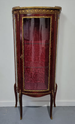 Louis XV Style Walnut Vitrine Display Cabinet With Attractive Ormolu Mounts | Antique & Vintage | Moonee Ponds Antiques | Australia Wide Delivery