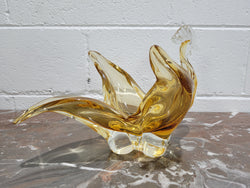 Murano Style Golden Yellow Glass Bird Bowl | Antique & Vintage | Moonee Ponds Antiques | Australia Wide Delivery