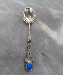 "Prouds" Australian Silver Arts & Crafts Opal Spoon | Antique & Vintage | Moonee Ponds Antiques | Australia Wide Delivery