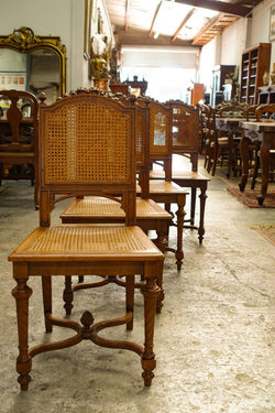 Set Four Antique French Oak Chairs | Antique & Vintage | Moonee Ponds Antiques | Australia Wide Delivery