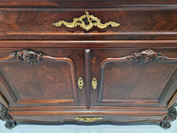 Stunning Rosewood Marble Topped Secretaire With Two Cupboards | Antique & Vintage | Moonee Ponds Antiques | Australia Wide Delivery