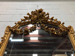 Antique French Gilt & Floral Allegorical Mantle-Wall Mirror | Antique & Vintage | Moonee Ponds Antiques | Australia Wide Delivery
