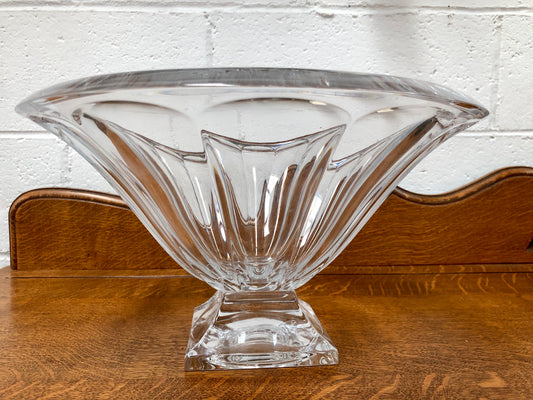 Beautiful large bohemian crystal fruit bowl in good condition.