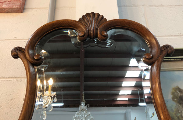 Lovely french oak wall mirror
