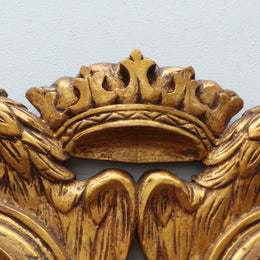 Beautiful Hand Carved French Gilt Wood Double Convex Mirror-1