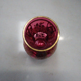 Bohemian Moser Style Cranberry Art Glass-2
