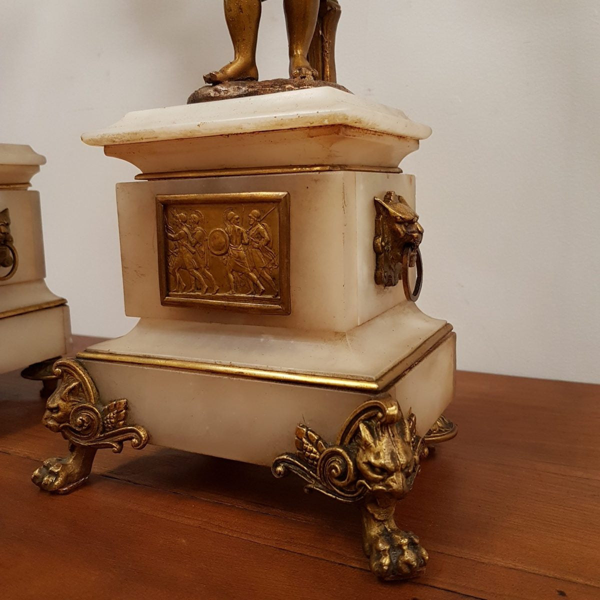 Antique Pair of French Gilded Candle Holders