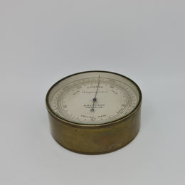 Interesting Antique travelers altimeter/ barometer by Boettger Adelaide. Marked B1587. British made, with a heavy brass case. In amazing original condition.