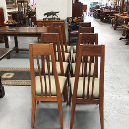 Set Of 8 Custom Made Mackintosh Style Dining Chairs