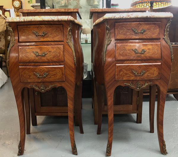 Pair of French Mini Commode Bedsides