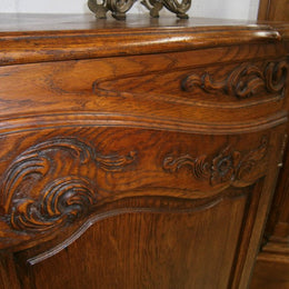 Antique French Oak Three Door Sideboard