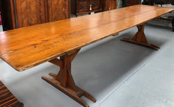 Australian Pine Trestle Style Table | Antique & Vintage | Moonee Ponds Antiques | Australia Wide Delivery
