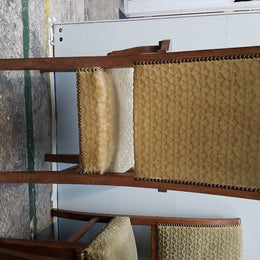 Set Of Six Upholstered Dining Chairs And Two Matching Carvers