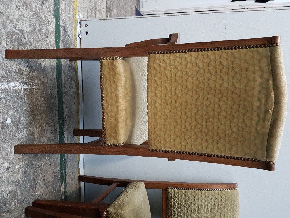 Set Of Six Upholstered Dining Chairs And Two Matching Carvers | Antique & Vintage | Moonee Ponds Antiques | Australia Wide Delivery