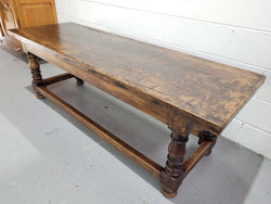 Rustic Oak Coffee Table On Turned Legs | Antique & Vintage | Moonee Ponds Antiques | Australia Wide Delivery