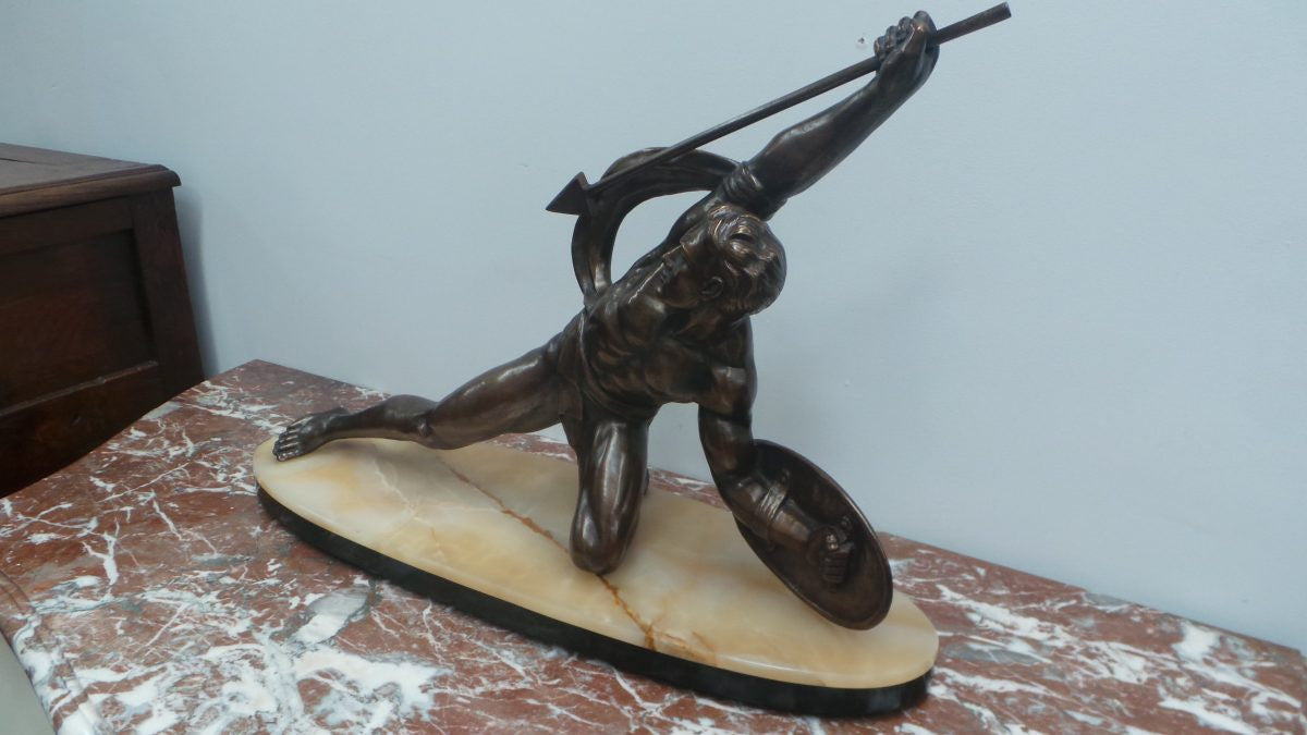 A Large French Art Deco Signed Bronze Statue | Antique & Vintage | Moonee Ponds Antiques | Australia Wide Delivery