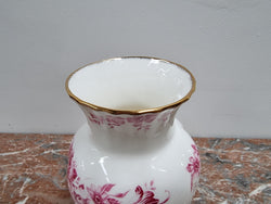 Pretty Pink & White Royal Albert "Paradise" Vase | Antique & Vintage | Moonee Ponds Antiques | Australia Wide Delivery