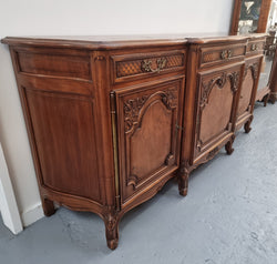 French Burr Walnut-Walnut Parquetry Top Three Door Sideboard | Antique & Vintage | Moonee Ponds Antiques | Australia Wide Delivery