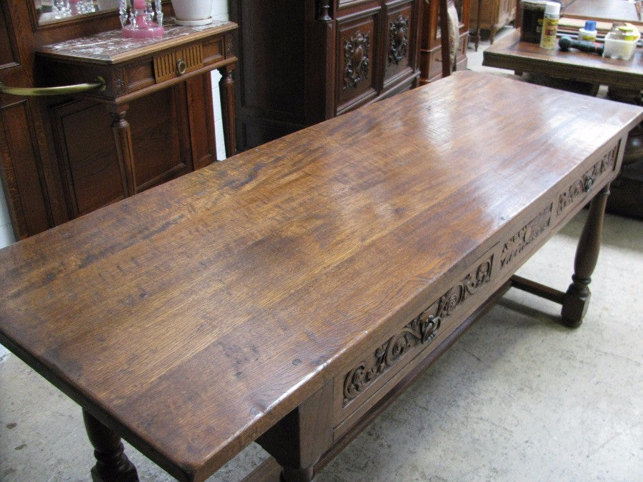 Fabulous French Oak Desk | Antique & Vintage | Moonee Ponds Antiques | Australia Wide Delivery