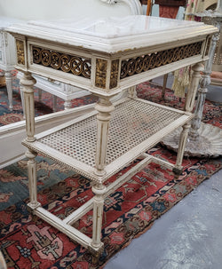 Painted French Louis XVI Style Marble Top Console Table | Antique & Vintage | Moonee Ponds Antiques | Australia Wide Delivery