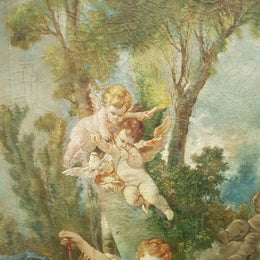 French Romantic Scene Oil Painting On Canvas