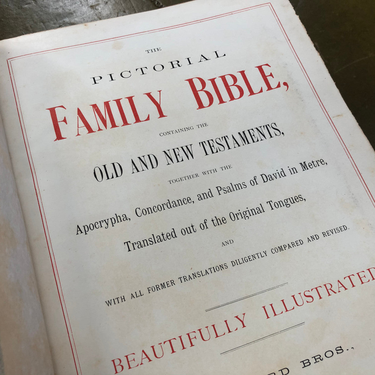 Victorian Holy Bible By Hubbard Bros Philadelphia | Antique & Vintage | Moonee Ponds Antiques | Australia Wide Delivery