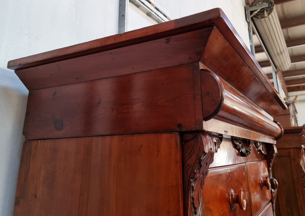 19th Century Scottish Flame Mahogany Tall Boy | Antique & Vintage | Moonee Ponds Antiques | Australia Wide Delivery