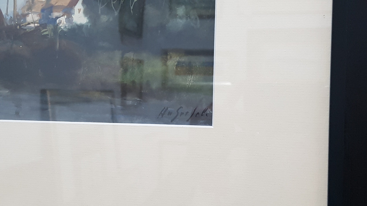 Framed Dutch Watercolour Painting | Antique & Vintage | Moonee Ponds Antiques | Australia Wide Delivery