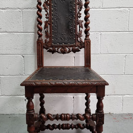 Stunning Set of Six Jacobean Revival Chairs