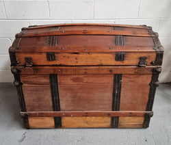 Late Victorian Saratoga Dome Top Travelling Trunk | Antique & Vintage | Moonee Ponds Antiques | Australia Wide Delivery